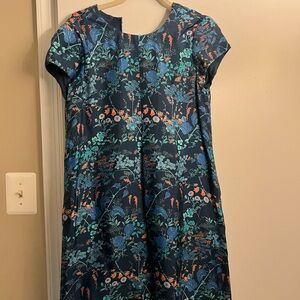 NWT! J. McLaughlin Green floral shift dress in easy a-line